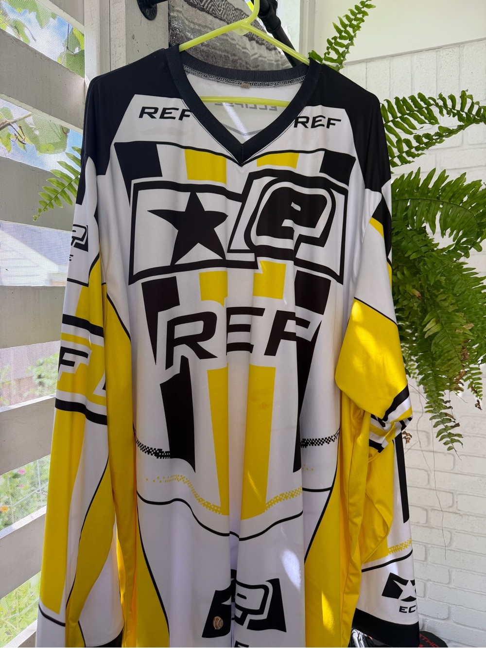 Racing Long Sleeve Jersey - Yellow, White & Black